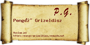 Pengő Grizeldisz névjegykártya